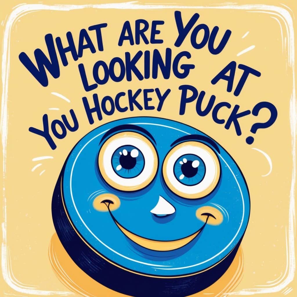 What are You Looking at You Hockey Puck